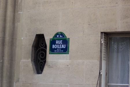 Panneau de la Rue Boileau dans le 16ème arrondissement, à Paris